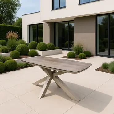 Valerio boat tafel 220cm taupe sfeer, SenS-Line, tuincentrumoutlet.com