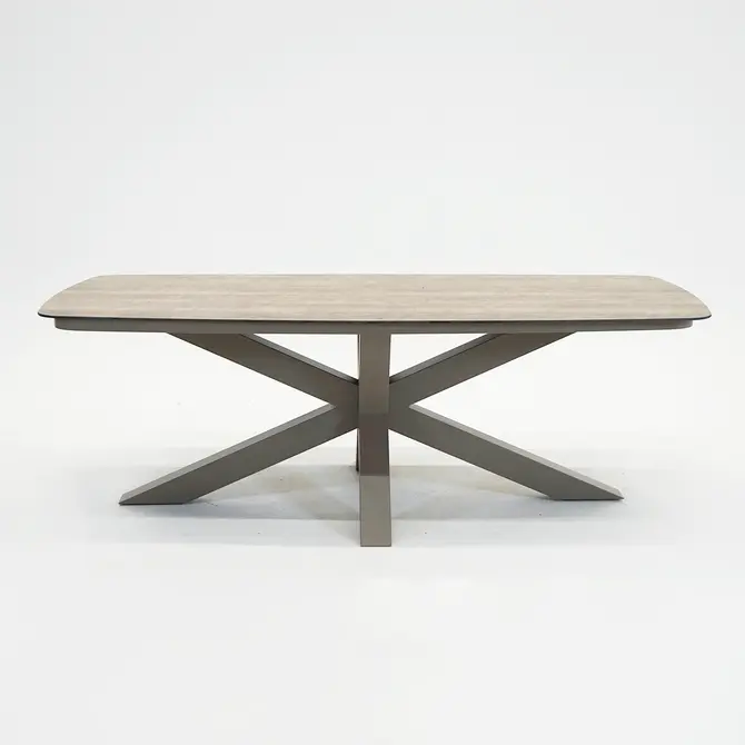 Valerio boat tafel 220cm taupe detail, SenS-Line, tuincentrumoutlet.com