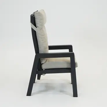 VALERIO verstelbare stoel antraciet zijkant, Sens-line, Tuincentrumoutlet.com