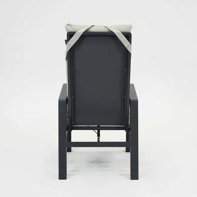 VALERIO verstelbare stoel antraciet achterkant, Sens-line, Tuincentrumoutlet.com