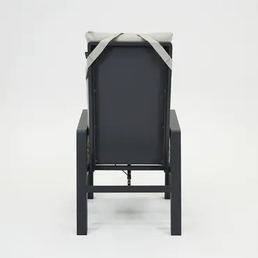 VALERIO verstelbare stoel antraciet achterkant, Sens-line, Tuincentrumoutlet.com