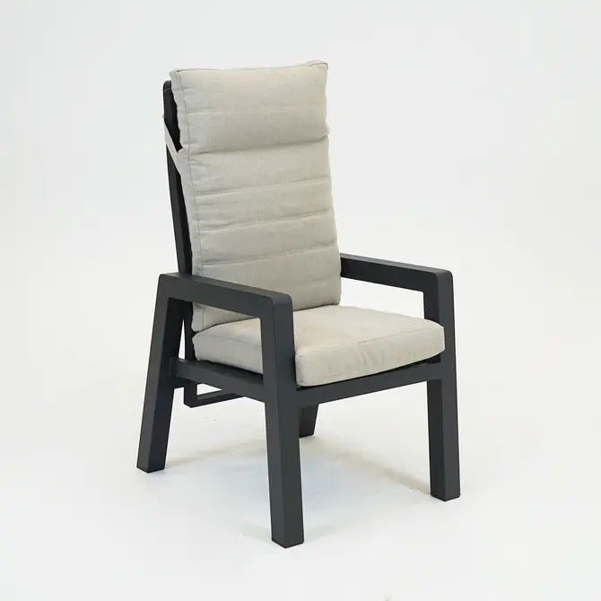 Valerio verstelbare stoel antraciet met hocker stoel, Sens-line, Tuincentrumoutlet.com