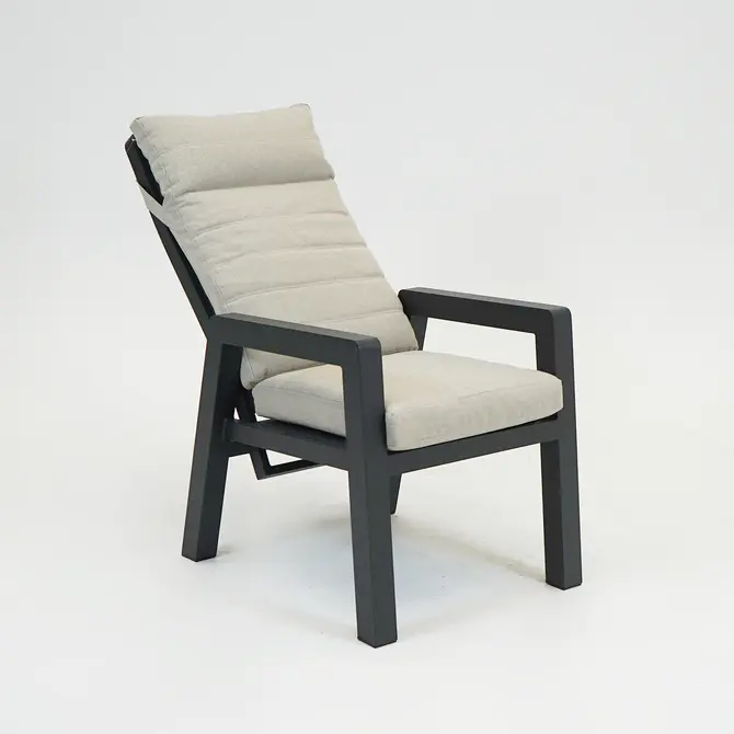 Valerio verstelbare stoel antraciet met hocker verstelbaar, Sens-line, Tuincentrumoutlet.com