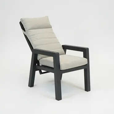 Valerio verstelbare stoel antraciet met hocker verstelbaar, Sens-line, Tuincentrumoutlet.com