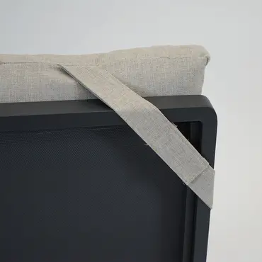 Valerio verstelbare stoel antraciet met hocker detail stoel, Sens-line, Tuincentrumoutlet.com