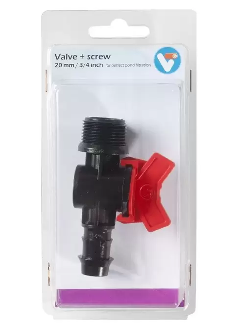 Valve + screw 20 mm 3/4 Inch