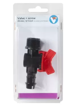 Valve + screw 20 mm 3/4 Inch