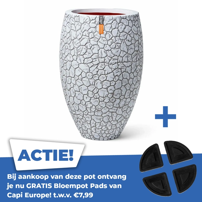 Vase elegant deluxe Clay NL 56x85 ivory - afbeelding 1