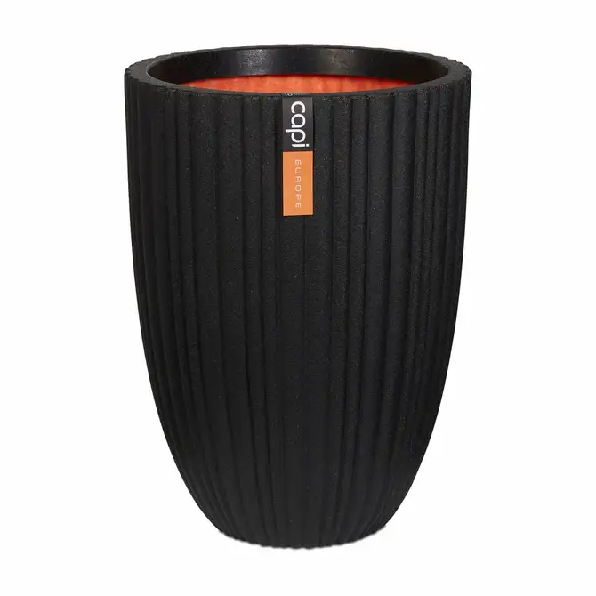 Vase elegant low Tube NL 34x46 black, Capi Europe, tuincentrumoutlet