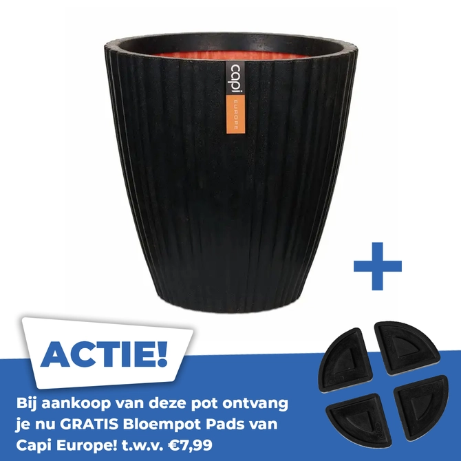 Vase taper round Tube NL 40x40 black - afbeelding 1