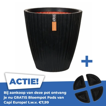 Vase taper round Tube NL 40x40 black - afbeelding 1