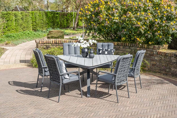 Venice dining fauteuil donkergrijs sfeer, Garden Impressions, tuincentrumoutlet.com