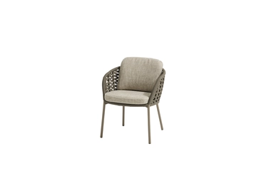 Vera dining chair mocca with 2 cushions, 4 seasons outdoor, tuincentrumoutlet.com