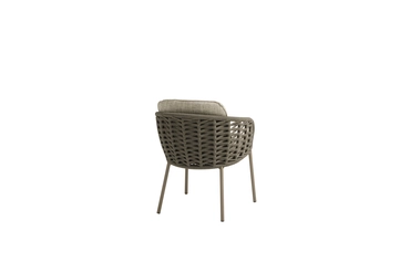 Vera dining chair mocca with 2 cushions, achteraanzicht 4 seasons outdoor, tuincentrumoutlet.com