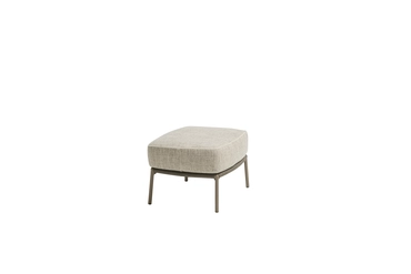 Vera footstool mocca with cushion, zijaanzicht vera, tuincentrumoutlet.com