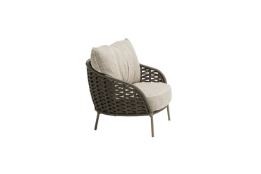 Vera living chair mocca with 2 cushions, zij aanzichtvera, tuincentrumoutlet.com