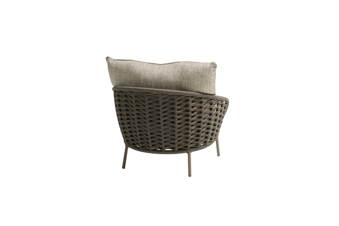 Vera living chair mocca with 2 cushions, achteraanzichtvera, tuincentrumoutlet.com