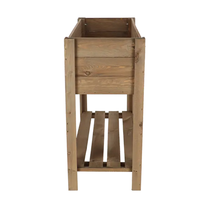 Verhoogd kweekbk voet bruin l80b38h78 zijkant, Esschert Design, tuincentrumoutlet