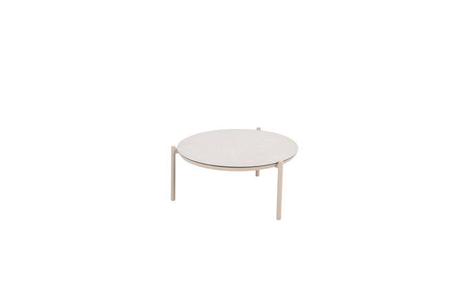 Vic salontafel latte met printed keramiek top 73 cm Ø (H 35)