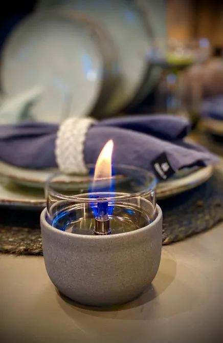 Tenderflame Violet Lava with glass - grijs - afbeelding 2