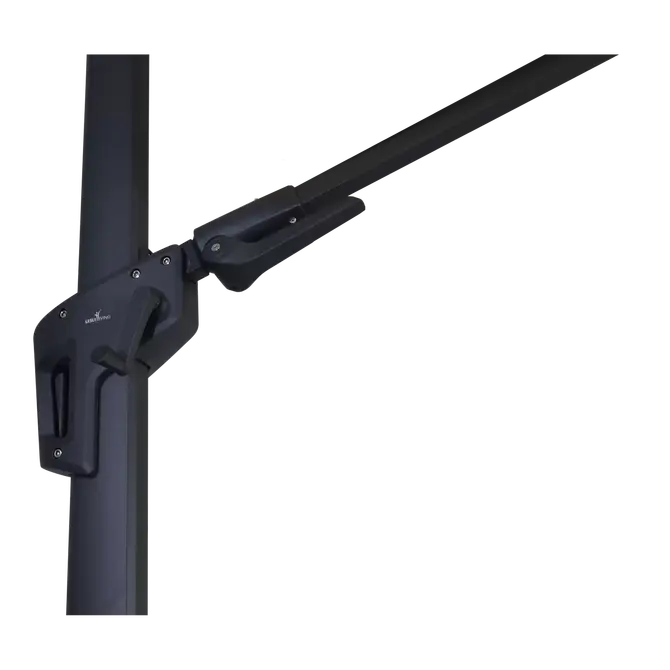 Virgoflex 3,5m grijs met verrijdbare 90kg voet parasol detail, Lesli Living, tuincentrumoutlet