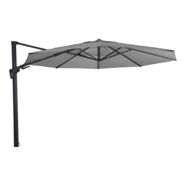 Virgoflex 3,5m grijs met verrijdbare 90kg voet parasol, Lesli Living, tuincentrumoutlet