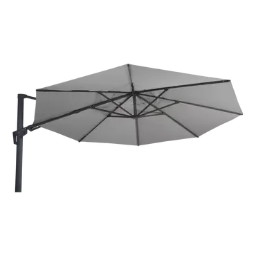Virgoflex 3,5m grijs met verrijdbare 90kg voet parasol gekanteld, Lesli Living, tuincentrumoutlet