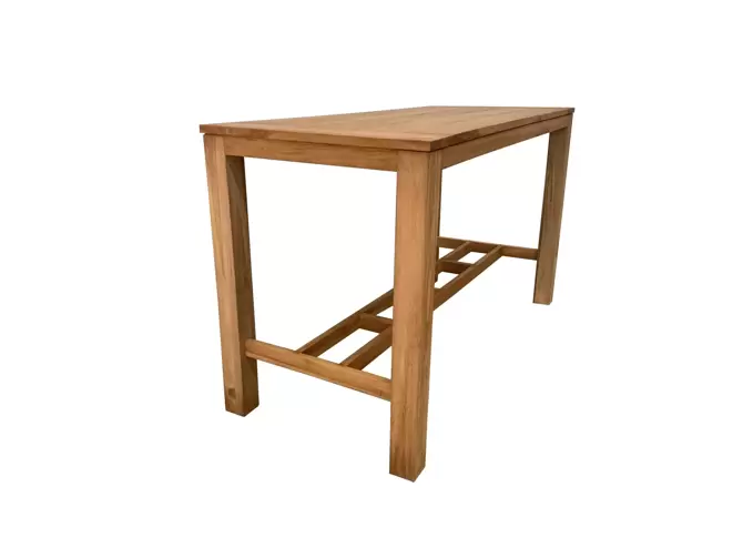 Vita bartafel Colombo teak 180x80H105 cm zijkant, Vita, tuincentrumoutlet.com