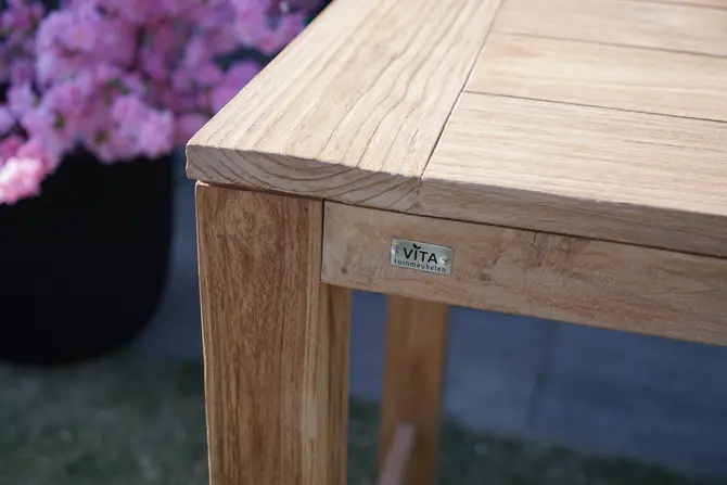 Vita bartafel Colombo teak 180x80H105 cm logo, Vita, tuincentrumoutlet.com