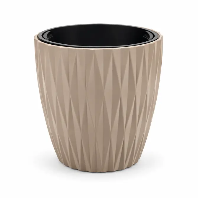 Vita bloempot Caro 25 taupe, Vita Tuinmeubelen, tuincentrumoutlet.com