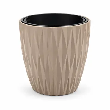 Vita bloempot Caro 25 taupe, Vita Tuinmeubelen, tuincentrumoutlet.com