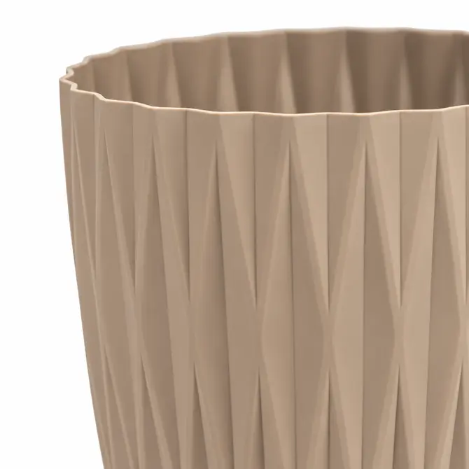 Vita bloempot Caro klein 15 licht bruin detail, Vita Tuinmeubelen, tuincentrumoutlet.com