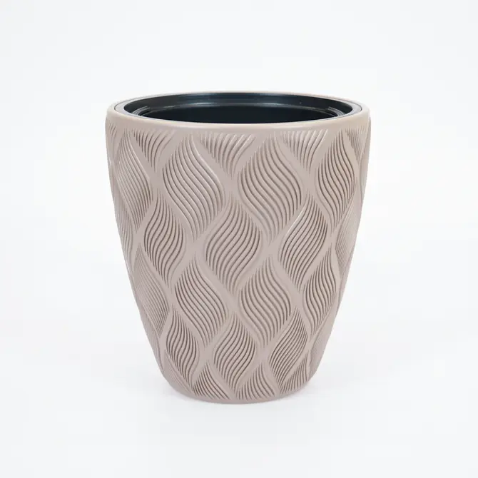 Vita bloempot Flow 30 taupe
