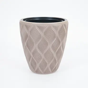 Vita bloempot Flow 30 taupe