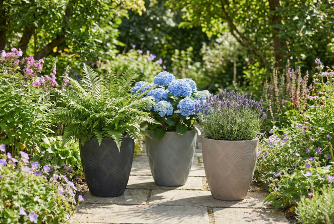 Vita bloempot Flow 30 taupe - afbeelding 8