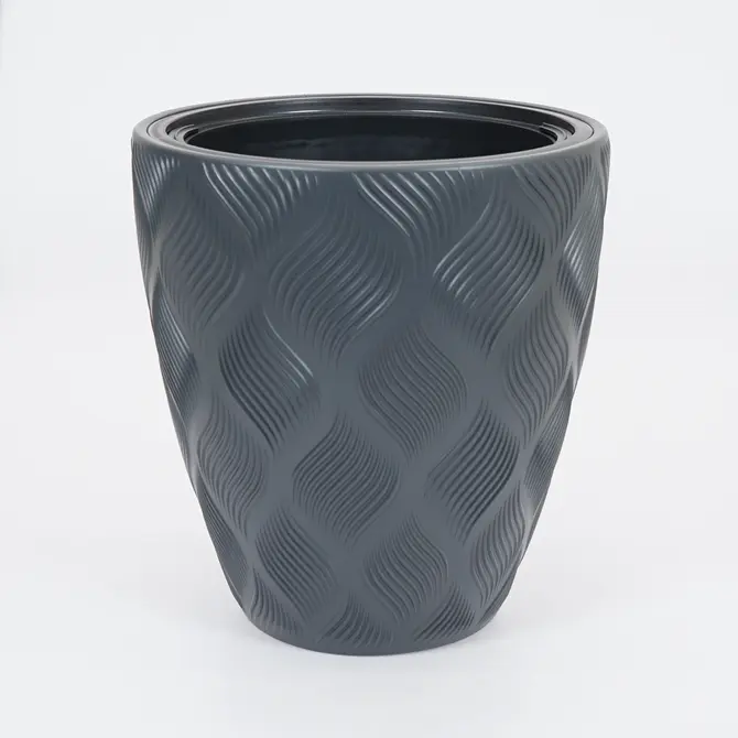 Vita bloempot Flow 40 antraciet