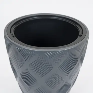 Vita bloempot Flow 40 antraciet - afbeelding 2