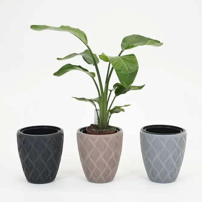 Vita bloempot Flow 40 antraciet - afbeelding 6