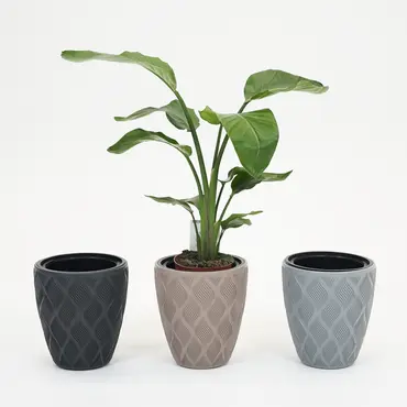 Vita bloempot Flow 40 antraciet - afbeelding 6