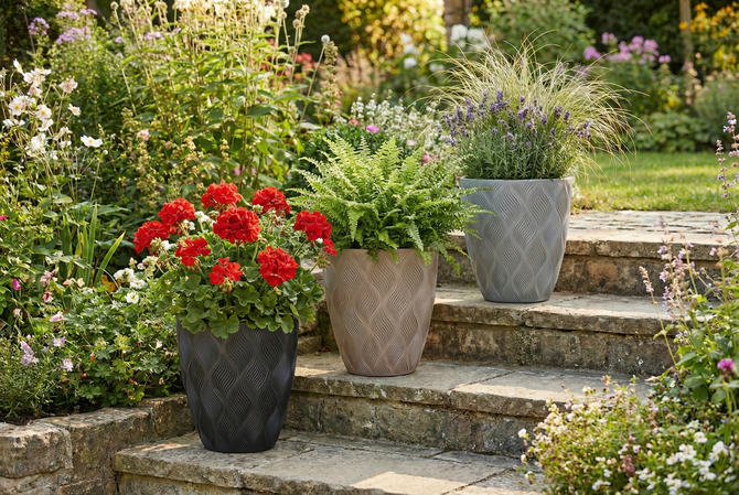 Vita bloempot Flow 40 grijs - afbeelding 9