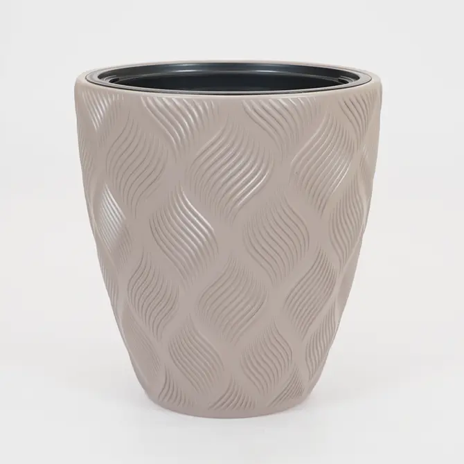 Vita bloempot Flow 40 taupe