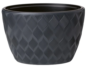 Vita bloempot Flow ellipse 40 antraciet, Vita tuinmeubelen, tuincentrumoutlet.com