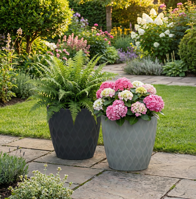 Vita bloempot Flow ellipse 60 grijs - afbeelding 7