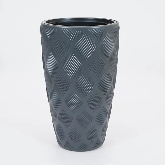 Vita bloempot Flow Slim 30 antraciet