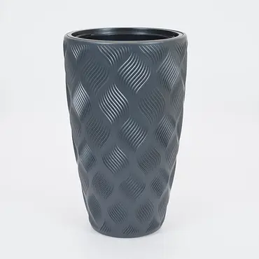 Vita bloempot Flow Slim 30 antraciet