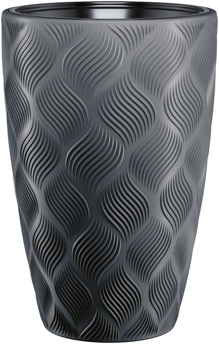 Vita bloempot Flow Slim 30 antraciet