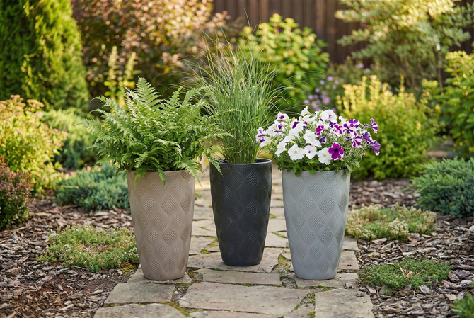 Vita bloempot Flow Slim 30 grijs - afbeelding 9