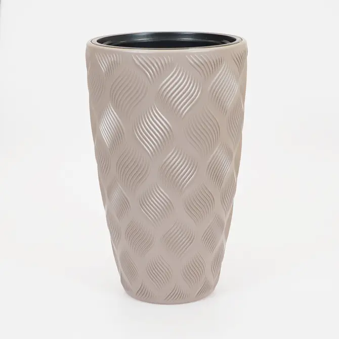 Vita bloempot Flow Slim 30 taupe