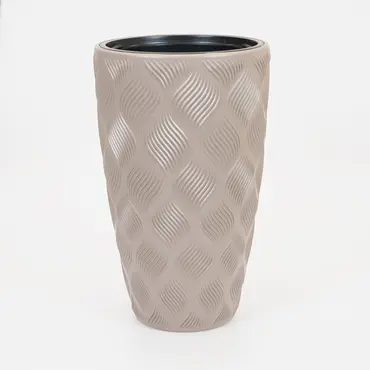 Vita bloempot Flow Slim 30 taupe