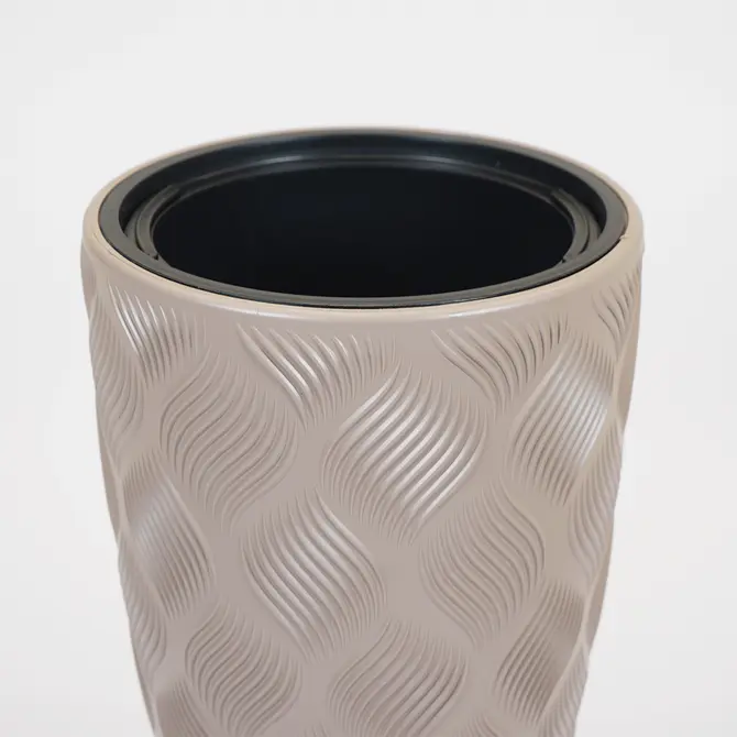 Vita bloempot Flow Slim 30 taupe - afbeelding 2